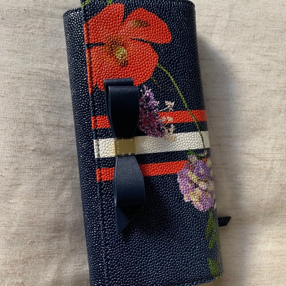Ted Baker Navy Floral Wallet